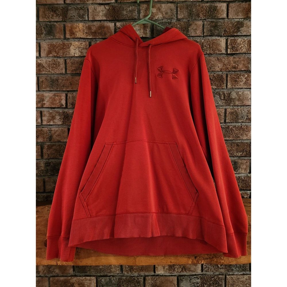 Under Armour Cold Gear Hoodie Mens Sweater Fitted Pullover Ribbed Training M